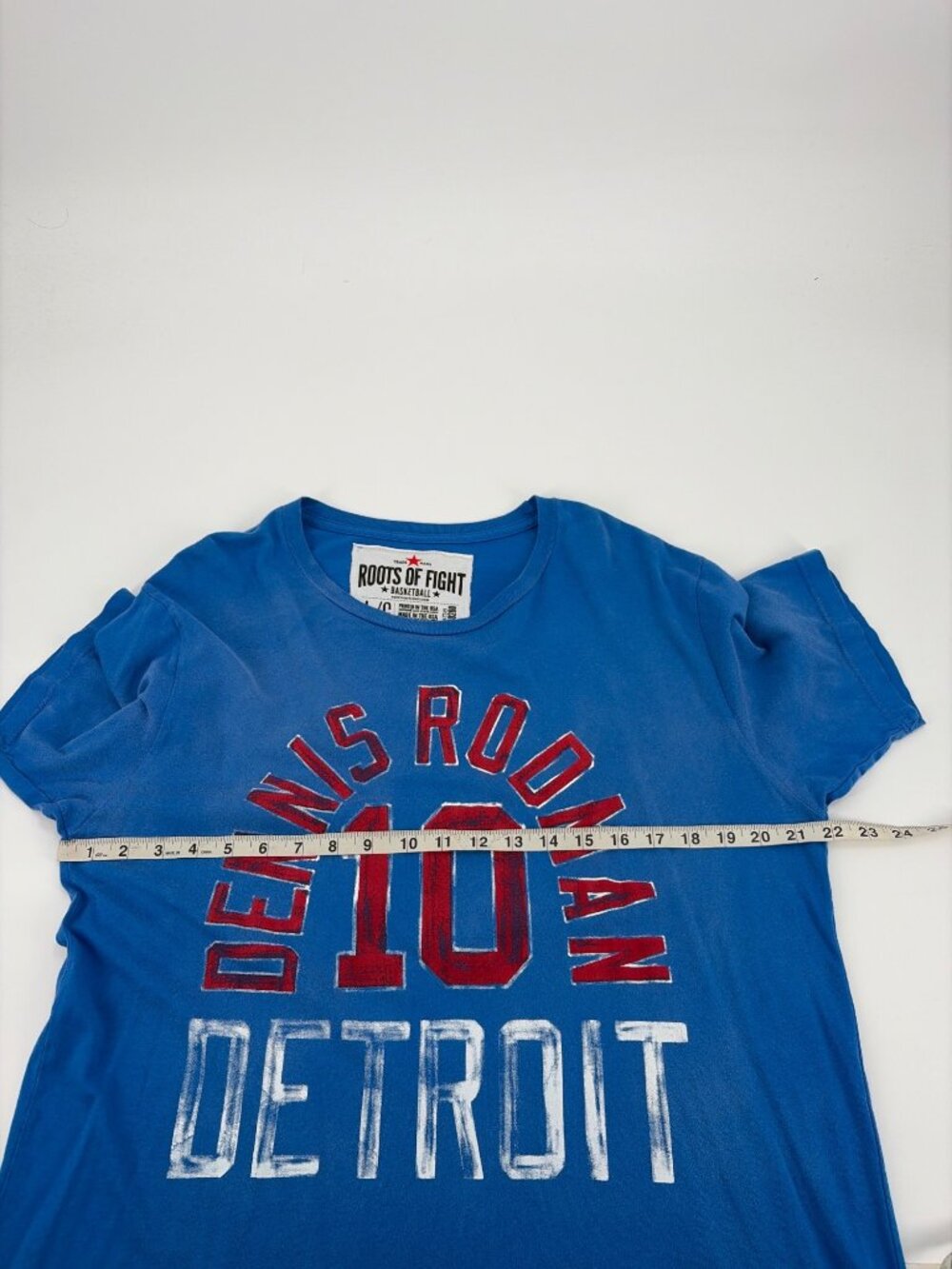 Roots Of Fight Dennis Rodman Detroit Pistons Basketball Mens Large T-Shirt Blue - Picture 5 of 6